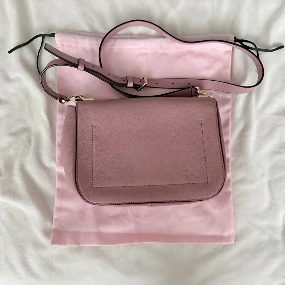 Kate Spade New York Pink Bow Crossbody Bag Burgundy Interior